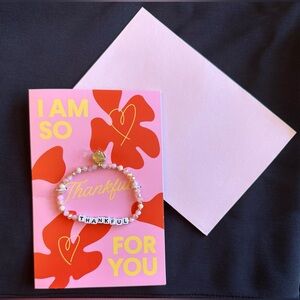 LITLE WORDS PROJECT bracelet + card “THANKFUL” ✨
